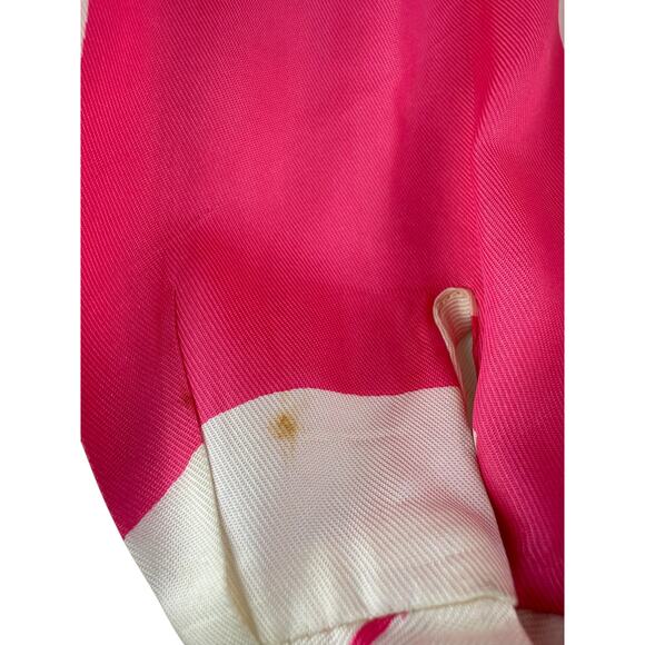 1960's PHIL ROSE OF CALIFORNIA pink and green daisy blouse - Picture 6 of 9